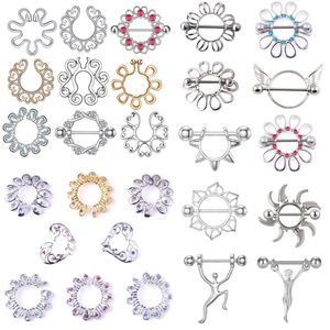 Exquis anneau de <span class=keywords><strong>téton</strong></span> en acier inoxydable avec incrustation de zircon cubique, non-percé, bijou corporel, cadeau pour <span class=keywords><strong>femme</strong></span> - Product Image 2