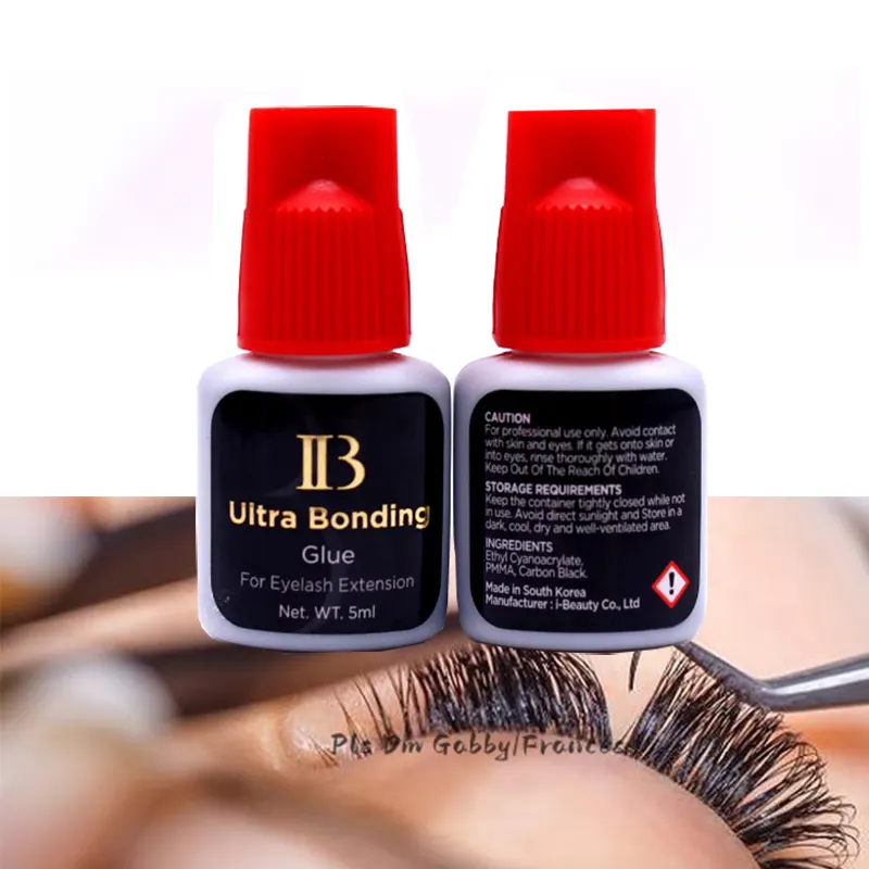 factory directly hot selling 5ml ib Ultra Bonding Super sky Glue Eyelash Extensions lash adhesive black adhesive