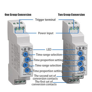 CNTD CDT6-P110M 35mm DIN 레일 미니어처 DPDT 10A 6P 펄스 타임 릴레이 IP20 보호 AC220V 저전력 스크류 터미널 에폭시 릴레이 - Product Image 3