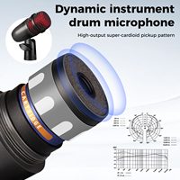 Vente en gros à bas prix GM7-Red 7 pièces micro pour instrument professionnel ensemble de microphones pour enregistrement sur scène