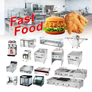 Equipamentos de Cozinha do Restaurante de Fast Food de Hambúrguer de Frango Frito comercial Equipamentos de Restauração Comercial Equipamento de Cozinha