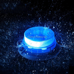 Магнитная светодиодная синяя аварийная мигалка-стробоскоп для автомобиля, сигнальная лампа-вспышка 12В/24В, маяк безопасности для транспортных средств - Product Image 1