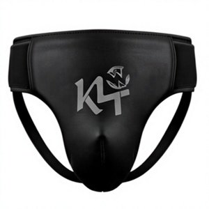 Ceinture de protection contourée en néoprène noir pour homme KLTW INT'L avec logo en relief, respirante, pour la boxe, l'haltérophilie et les sports - Product Image 1