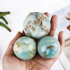 Venta al por Mayor de Esferas de Ágata Azul Cielo Natural de Alta Calidad Fanshi, Bolas de Cuarzo Pulido para Sanación, Artesanías de Cristal para Decoración del Hogar - Product Image 5