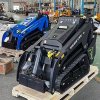 Minipala compatta cingolata di fabbrica cinese con certificazione EPA e CE, modello Derette V1000, con accessori per trincia forestale