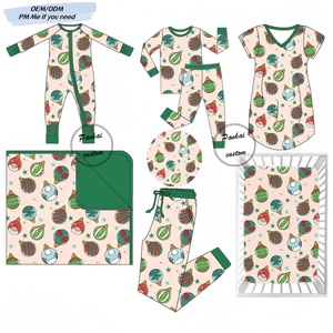 Camisón Navideño Personalizado con Estampado, Pijama Corto para Mamá e Hija, Ropa de Dormir Informal de Bambú, Conjunto de Pijamas para Mujer - Product Image 1