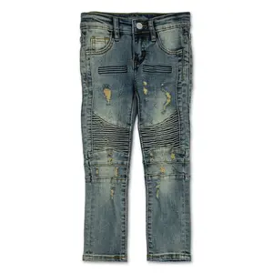 HIGH-GRADE Jeans Manufactured Blue 5 Pockets Basic Jeans Jumpsuit For Kid Clothing Jeans Boys