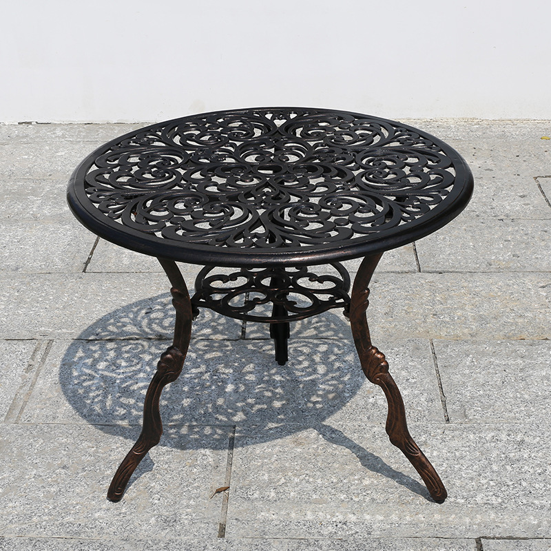 dinng aluminum casting  billets table set outdoor  cast aluminum coffee table and chairs