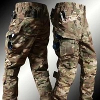 Combinaison Tactique de Combat (Frog Suit) Multi-Poches, Camouflage CP Multicam, en Ripstop Sergé pour Hommes
