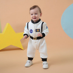 Costume d'astronaute pour bébé, combinaison spatiale en coton, vêtements pour <span class=keywords><strong>homme</strong></span>, combinaison à manches longues pour l'automne et l'hiver, vacances interstellaires - Product Image 2