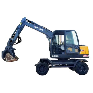 Excavadora de Segunda Mano de Alta Calidad Xinyuan B75 con Pocas Horas de Trabajo, Excavadora de Ruedas Usada con Acoplador Rápido, Rompedor y Bomba Hidráulica KYB - Product Image 1