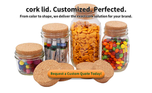 Tianlei Nhà Máy Tùy Chỉnh 4 Inch Nút Chai Nắp Nút Chai Với Gỗ Tự Nhiên Nắp Jar Nút Chai Lớn Nút Chai Cho Lọ Chai Thủy Tinh Nhiều Kích Thước - Product Image 2