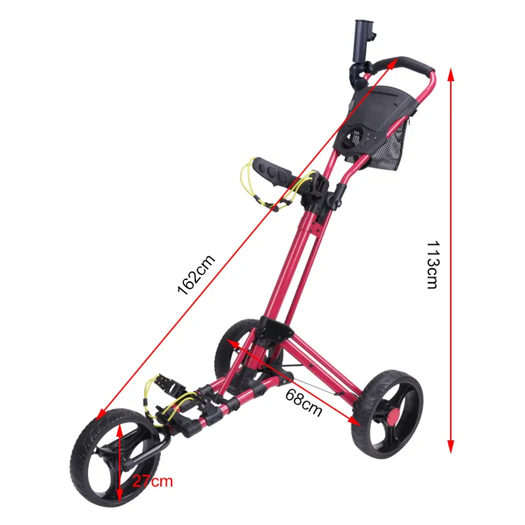 Hot Selling 4 Räder Elektro Golf Trolley Custom Golf Push Pull Trolley