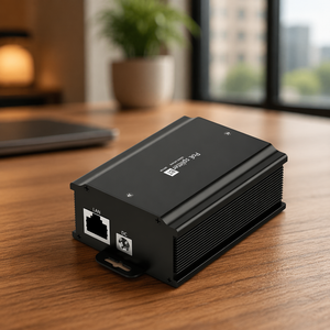 BT Gigabit POE 1000Mbps IEEE802.3at/BT 48V 24V3A 72W การแยก PTZ กล้อง CCTV เกตเวย์จอภาพสีดำกันน้ำโลหะ - Product Image 3