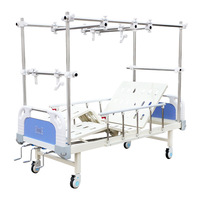 Lit de traction orthopédique médical, lit de physiothérapie réglable pour hôpital avec poteau IV
