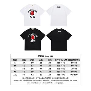 T-shirt Hip-Hop con stampa di scritta di alta qualità, modello scimmia, di tendenza, da uomo, design alla moda, collezione 2026 Bapees, bestseller - Product Image 1
