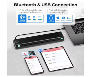 Mini impresora M08F Impresora inalámbrica A4 Impresora térmica portátil Compatible con papel térmico A4 y transferencia de tatuajes - Product Image 4