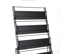 Présentoirs de sol métalliques sur mesure sans assemblage pour magazines, journaux et brochures, pour bibliothèques, bureaux et expositions