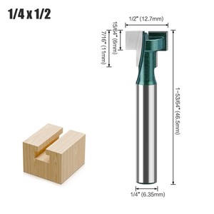 2pc <b>Set</b> 6mm T Slot Lock Hole <b>Router</b> <b>Bit</b> <b>Set</b> Keyhole <b>Bits</b> for Hex Bolt Woodworking Milling Cutter Tool - Product Image 4