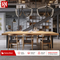 Mesa de Comedor Plegable Cuadrada de Madera Maciza Industrial Resistente para 10 Personas con Diseño Duradero para Uso Comercial en Restaurantes
