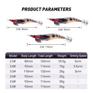 Nouveau design japon qualité calmar leurre 2.5 #3.0 #3.5 # lumineux crevettes leurre Egi calmar appâts de pêche calmar jigging à <span class=keywords><strong>vendre</strong></span> - Product Image 2