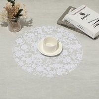 Nouveau Tapis de Table Rond en Plastique Rigide à Motif Floral 3D, Style Instagram Luxe Léger, Vente Directe Usine, Idéal pour l'Export