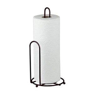 Porte-papier de cuisine en bois et en acier inoxydable, logo personnalisé imprimé, support de papier de cuisine classique fait à la main - Product Image 4