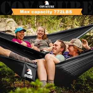 Tragbare Hängematte im traditionellen Design für 2 Personen mit Doppel-Moskitonetz, Schaukelstuhl aus Fallschirm-Nylon, Outdoor-Möbel für Camping - Product Image 4