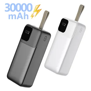 2024 30000 MAh power banks high capacity 5V3A Portable USB Charger Compatible for Android/iPhone With LED Digital Dis