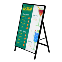 Panneau publicitaire vertical sur pied, boîte lumineuse LED pour les magasins - Utilisation en intérieur uniquement