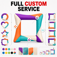 Cadre photo gonflable personnalisé en blocs, cadre selfie coloré à assembler, accessoire de décoration pour cabine photo pour fêtes, festivals de musique, centres commerciaux et événements
