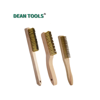 Brosse de nettoyage à manche plat en fil de laiton anti-étincelle 8*18mm, brosse d'entretien industrielle DEAN TOOLS