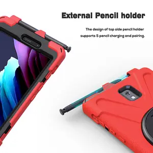 Trẻ Em Silicone Bumper Xoay Dây Đeo Tay Fold Đứng Bút Chì Khe Cắm 8 Inch Thông Minh Tablet Trường Hợp Đối Với <span class=keywords><strong>Samsung</strong></span> <span class=keywords><strong>Tab</strong></span> Hoạt Động <span class=keywords><strong>3</strong></span> t570 T575 2020 - Product Image 4