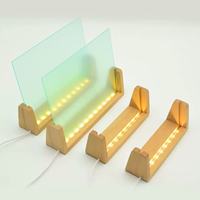 U-förmige Holz basis Acryl LED-Licht hand gefertigt modernes Design perfektes Geschenk Valentinstag Neujahr Diwali Home Stock 7 Zoll