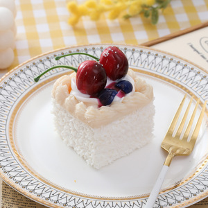 PU Simulation Square Coconut Flakes <b>Small</b> Cake Fridge Magnet Mousse Fruit Bread Sample Room Decoration <b>Ornaments</b> - Product Image 4