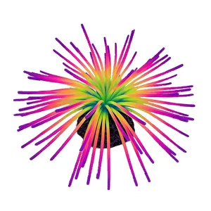 虹彩中型海胆球荧光硅胶珊瑚水草装饰水族馆装饰