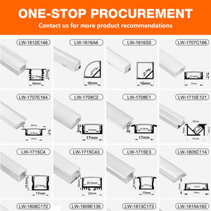 Diffuseur de bande lumineuse à canal en U LED Profil en aluminium Barre de lumière à LED Couvercle de boîtier de canal en aluminium - Product Image 3