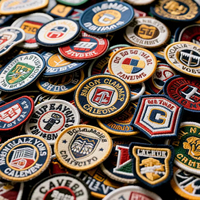Patch en tissu non tissé brodé 3D thermocollant personnalisé avec logo pour chapeau de scout scolaire ou sportif – Vente en gros
