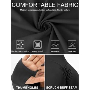 Conjunto Deportivo de 2 Piezas para Mujer FOXA, Top de Manga Larga con Cierre, Pantalones Cortos de Cintura Alta con Control de Abdomen, Ropa Deportiva, Traje de Yoga - Product Image 6
