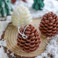 Handgefertigte Zylindrische Sojawachs-Duftkerzen im Kiefern-Stil mit 6-8 Stunden Brenndauer für Weihnachten, Ostern, Erntedankfest, Zuhause/Büro
