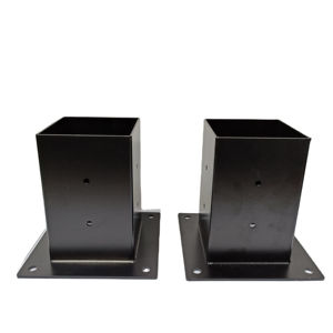 Atelier professionnel réglable 2*2 4*4 6*6 support de poteau de clôture en acier métallique et plaque de Base d'ancrage pour béton - Product Image 1