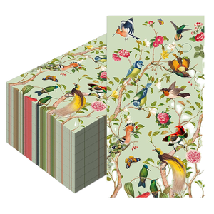 Aquarel Bloemmotief Vintage Thema Maagdelijk Houtpulp Gekleurd 2-laags Zakjes Stijl Feest Papieren Servetten - Product Image 1