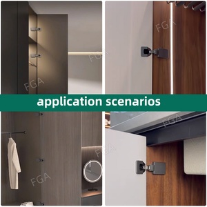<b>Slim</b> 35mm Cup Hydraulic Soft Close Hinges 90 Opening Angle Cold Rolled Steel for Modern Bathroom Kitchen <b>Cabinets</b> Closet Doors - Product Image 5