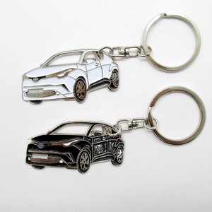 Chiave per auto con smalto in metallo argento personalizzato - Product Image 3