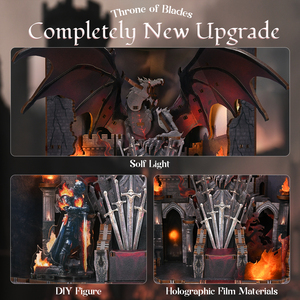 Kit Minicity Book Nook-Kit de maison de poupée miniature bricolage <span class=keywords><strong>pour</strong></span> <span class=keywords><strong>débutants</strong></span>, <span class=keywords><strong>adultes</strong></span> et adolescents (trône des lames) - Product Image 4