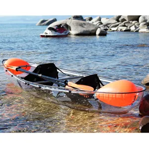 ONEMAX canoa de cristal/Kayak 2 personas asiento doble venta al por mayor Touring borra Kayak de pesca transparente para la venta