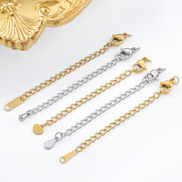 Chaînes d'extension à fermoirs mousquetons, accessoires de fabrication de bijoux DIY pour bracelets et colliers