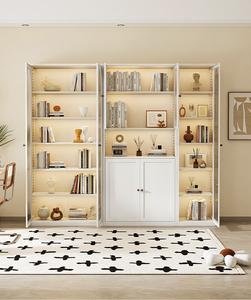 Meubles de salon modernes de style européen Bibliothèque en métal avec portes en verre Armoire de rangement en acier pour la maison Bibliothèque - Product Image 4