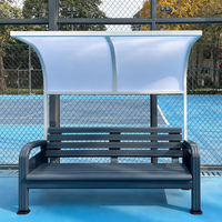 Banc d'extérieur personnalisé pour terrain de sport Parc public Stade Salle de sport Utilisation scolaire Cadre métallique Construction en aluminium