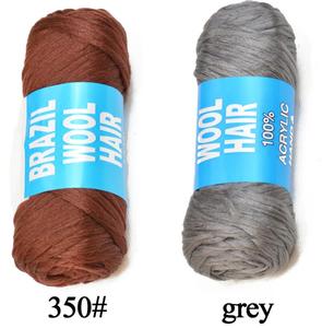 Cheveux en <span class=keywords><strong>Laine</strong></span> Brésilienne Ignifuge à Basse Température, Fibre <span class=keywords><strong>Synthétique</strong></span> pour Tressage - Product Image 4